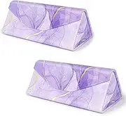 [NPOOYI] Sunglasses Case, Foldable Glasses Case, Magnetic PU Leather Hard Shell Folding Eyeglass Holder Box, Collapsible Unisex