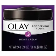 Olay Age Defying Classic Night Cream Replenishing Anti Wrinkle 2 oz Pack of 2