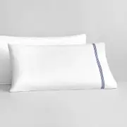 Sheridan 1200TC Palais Pillowcase Pair in Midnight/Dark Blue Size: Standard Material: Cotton @Sheridan Rewards
