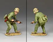 KING & COUNTRY U.S.M.C. USMC035 U.S. MARINE CROUCHING TOMMY GUNNER MB