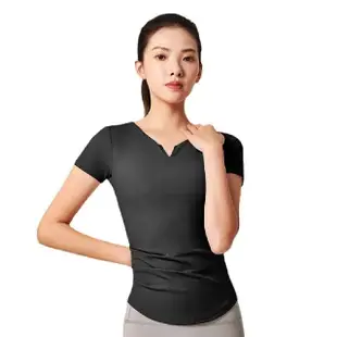 【米蘭精品】瑜珈服運動上衣(裸感美背交叉瑜珈緊身女運動服4色74em18)