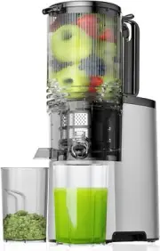 Cold Press Juicer,Feed Chute Juice Extractor Machine,Slow Masticating Juicer