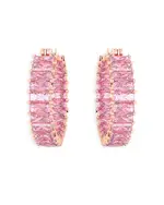 Swarovski Matrix Baguette Crystal Hoop Earrings
