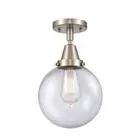 Innovations Beacon 1 Light 8" Flush, LED, BSN/Seeded - 447-1C-SN-G204-8-LED