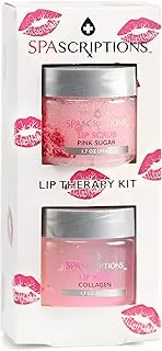 Spascriptions Exfoliating Pink Sugar and Soothing Collagen 2 Pack Lip Kit