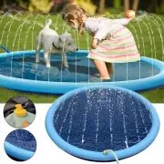 Inflatable Water Spray Pad Tub Pet Sprinkler Pad Play Cooling Mat Swimming Pool