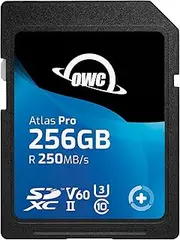 OWC Atlas Pro 256GB SDXC UHS-II V60 Media Card