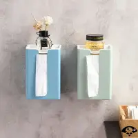 在飛比找樂天市場購物網優惠-衛生間創意防水紙巾架紙巾盒廁所衛生紙置物架壁掛式抽紙盒免打孔