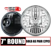Fit 1970-1995 Land Rover Range Rover Classic DOT 7" Round Black LED Headlights (for: Land Rover)