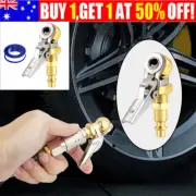 1/4 NPT Golden Tyre Inflator Valve Connector Air Chuck Ball Tire Clip Lock AU