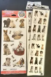 Vintage Puppy Stickers Hallmark new sealed 10 sheets Dogs Puppy’s