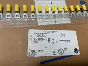 100 PK FORK spade Terminal, 12-10 Yellow Vinyl Insulated #10 amp 2-34176-1