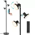 36W LED Tree Floor Lamp, Modern Dimmable Standing Lamp with Remote & Touch Co...