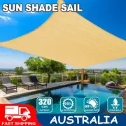 320GSM Rectangle Sun Sand Shade Sail Cloth HDPE Triangle Outdoor Canopy Awning