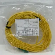 15m LC/APC-LC/UPC Simplex 9/125 OS2 Singlemode Fiber Patch Cable OFNR Yellow