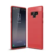 MCC Slim Samsung Galaxy Note 9 Carbon Fibre Soft Carbon Case Cover Note9 [Red]