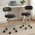 Levede Salon Stool Swivel 2 Bar Stools Chairs Barber Hairdressing Hydraulic Lift