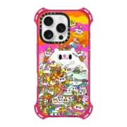 iPhone 16 Pro Bounce Case MagSafe Compatible Pink cloudy sky
