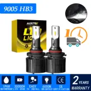 9005 LED Headlight Bulbs Mini Sized CanBus Ready 48W 16,000LM/Pair 6000K White