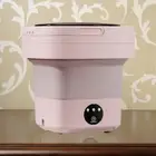 Mini Washer 3 Modes Compact Washing Machine for Student Dormitory (Pink B US) AU