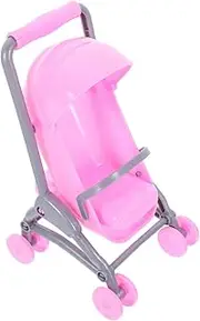 2pcs Doll Stroller for Role Play Movable Stroller for Doll House Lightweight Compact Design Present for Birthdays Christmas