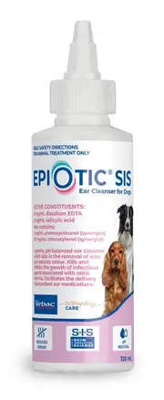 Epiotic Sis 120ml Dog Ear Cleanser by Virbac
