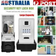 Large 4-Digit Combination Lock Key Box Safe Storage Box Padlock Home Security
