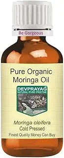 Devprayag Pure Organic Moringa Oil (Moringa oleifera) Natural Therapeutic Grade Cold Pressed 30ml (1 oz)
