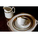 【旭鑫】20世紀初期 日本瓷器 NORITAKE 金邊系列 下午茶 杯組 咖啡杯 茶杯 糖碗 牛奶壺 蛋糕盤 E.52