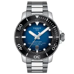 【TISSOT 天梭 官方授權】SEASTAR2000海星系列 陶瓷錶圈 600m 潛水機械腕錶 母親節 禮物(T1206071104101)