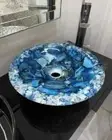 Blue Agate Stone Sink, Agate Stone Hand Wash Basin Sink, Bathroom & Kitchen Sink