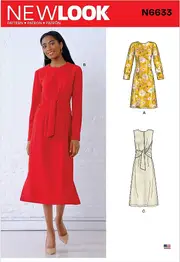 New Look Sewing Pattern N6633 6633 Misses' Dresses with Optional Drape