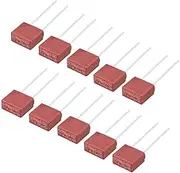 uxcell 10Pcs DIP Mounted Miniature Square Slow Blow Micro Fuse T1A 1A 250V Red for Electronic Parts PCB LCD Repair Replacement