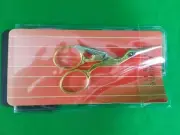 Mundial Scissors Forged Stork Embroidery 3.5" Gold-Plated Lifetime Guarantee