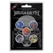 Megadeth Vic Rattlehead Button Badge Pack Set Official Metal Rock Band Merch