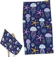 Beach Towels - Microfiber Lightweight Beach Towels - Single Sided Printing, Sand Proof, Quick Dry, Swimming Pool Blanket for Kids Adults