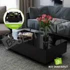 High Gloss Modern Coffee Table 4 Drawer Storage Home Wooden Furniture Black New
