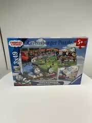Ravensburger Thomas The Train Watches Soccer Puzzle Set (3 x 49 Piece) Sealed