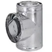 8" DuraVent DuraPlus Tee With Cap, Stainless Steel 8DP-TSS