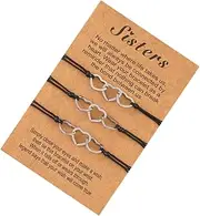 WESIEVYA Handmade Friendship Bracelet Set Braided Heart Wristband Kit Beads Wrist Straps
