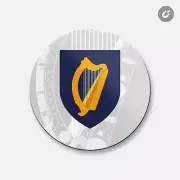 Ireland Coat Of Arms | 4'' X 4'' Round Decorative Magnet
