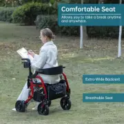 All-Terrain ELENKER 2 in 1 Deluxe Medical Rollator Walker Rolling Wheelchair Aid