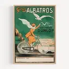Cycles Albatros Hirlemann (France) Bicycle 1922 Retro Vintage Poster Print