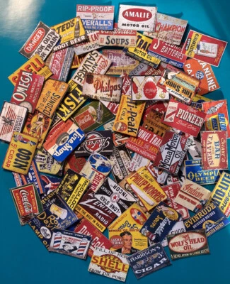1:24 1:25 HO O SCALE DIORAMA LAYOUT SIGN LOT 10 MIXED METAL SIGNS