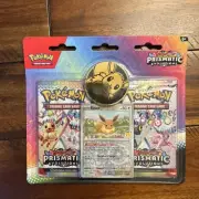 Scarlet & Violet Prismatic Evolutions 2 pack Blister Eevee Pokemon TCG (Sealed)