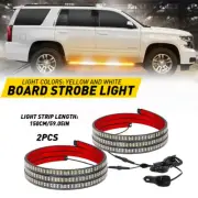 60" Emergency Truck Lights Strobe Strip Running Board Flash Warning Light Pair