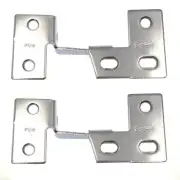 NEW Pair Washington Polished Chrome Knife-Pivot Pin Hinges, 3/4” Frame, Vintage!