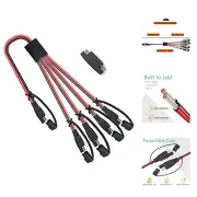 SAE 1 to 4 Extension Cable Quick Disconnect Connector, 1 SAE Polarity Reverse...