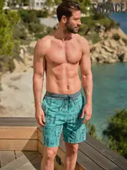 FatFace Camber Green Surf Swim Shorts (AG8158) | $104