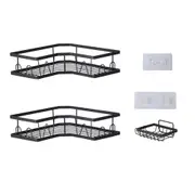 3 or 5 Pack Corner Shower Caddy Storage Shelf Stainless Organizer Shower Bathroom Holder Rack